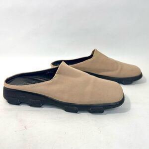 Donald J Pliner Sport Beige Square Toe Mules size 6 READ!  REVIEW!